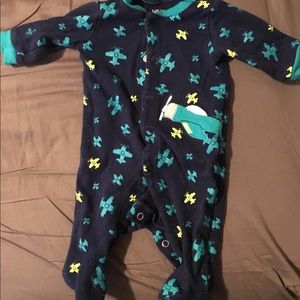 Baby boy newborn airplane pajamas